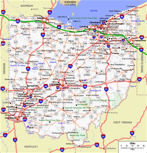 map of ohio cities and towns.